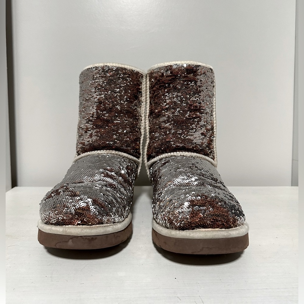 UGG Short Brown Sequin Boots